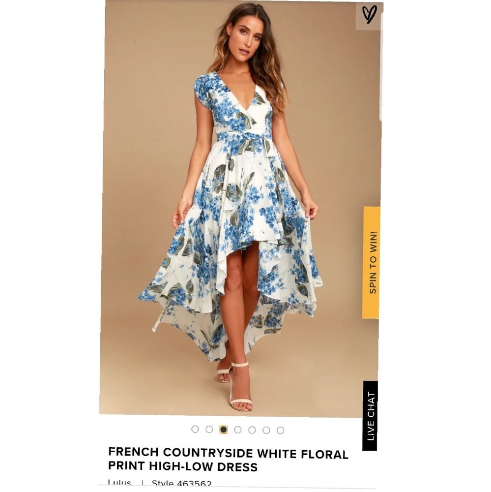 White and blue lulus dress